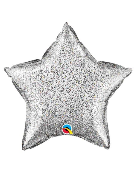 Ballon étoile 50cm chrome blue