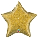 Ballon étoile 50cm glitter siver