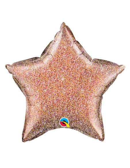 Ballon étoile 50cm glitter silver