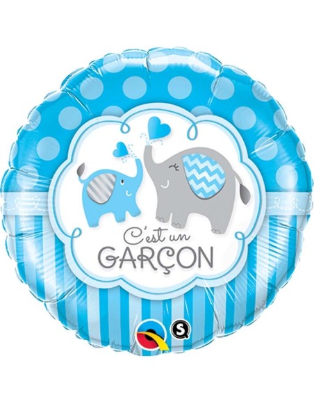 Ballon aluminium c'est une fille éléphant - 45cm