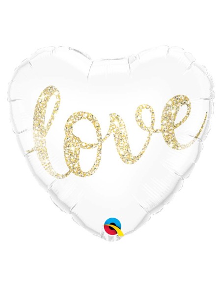 Ballon coeur 45cm chrome purple