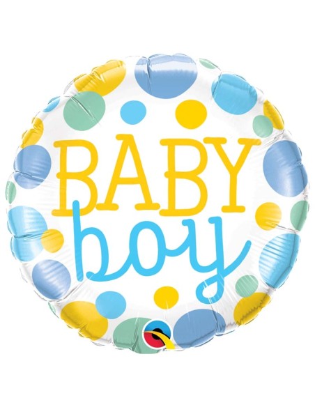 Ballon aluminium baby girl dots - 45cm