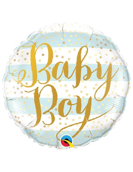 Ballon aluminium baby girl stripes - 45cm