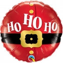 Ballon aluminium 45cm Ho ho ho santa belt