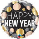 Ballon aluminium 45cm New year metallic dots