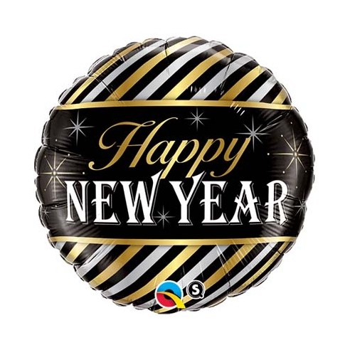 Ballon aluminium 45cm New year metallic dots