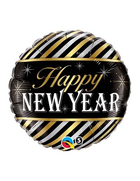 Ballon aluminium 45cm New year metallic dots