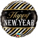 Ballon aluminium 45cm New year stripes