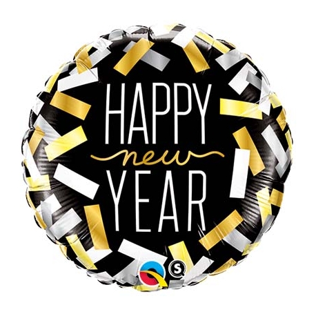 Ballon aluminium 45cm New year stripes