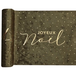 Chemin de table joyeux noël vert sapin