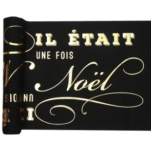 Chemin de table Il était une fois Nöel noir