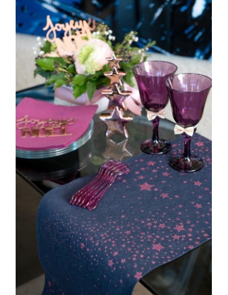 Chemin de table Il était une fois Nöel noir