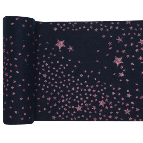 Chemin de table Il était une fois Nöel noir