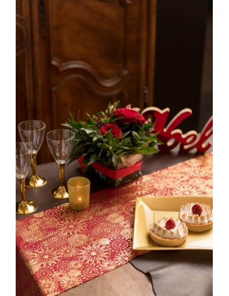 Chemin de table Il était une fois Nöel noir