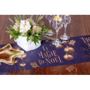 Chemin de table Feu d'artifice vert