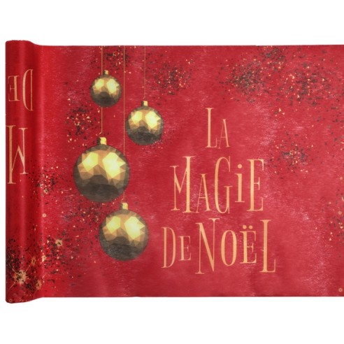 Chemin de table  La magie de Noël bleu