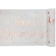 Chemin de table Joyeux Anniversaire métallisé - Rose gold