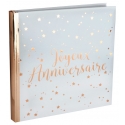 Tirelire Joyeux Anniversaire métallisé - Rose gold