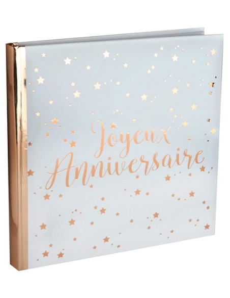 Tirelire Joyeux Anniversaire métallisé - Rose gold