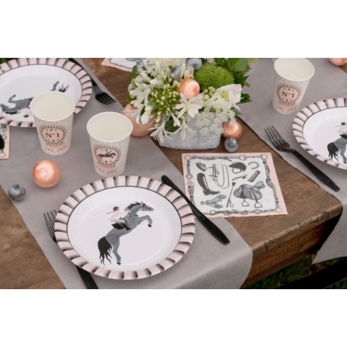 Assiettes Equitation x10