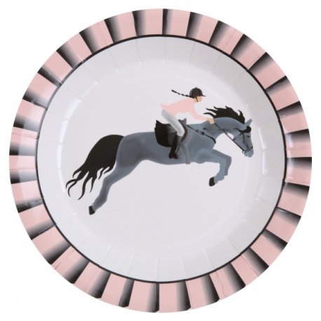 Assiettes Equitation x10