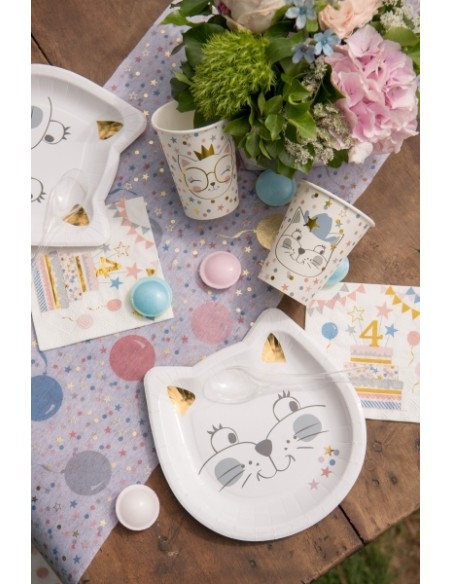 Assiette Kitty party x10