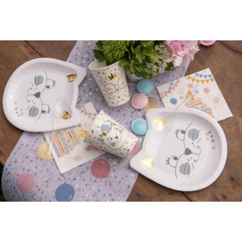 Assiette Kitty party x10