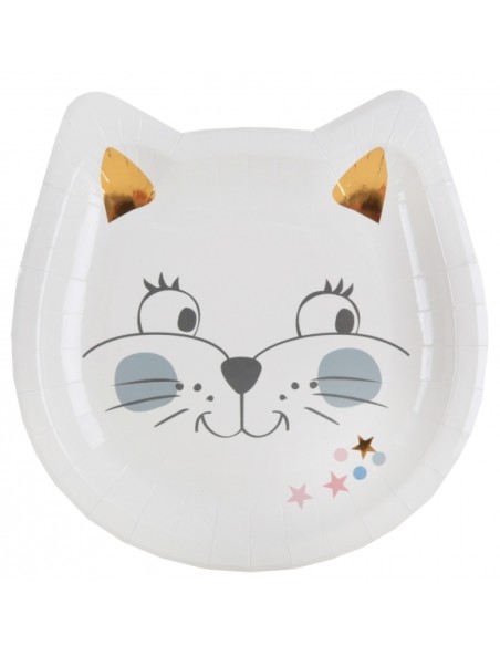 Assiette Kitty party x10