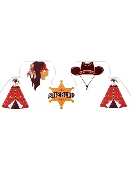 Serviettes Indiens et Cowboy x20