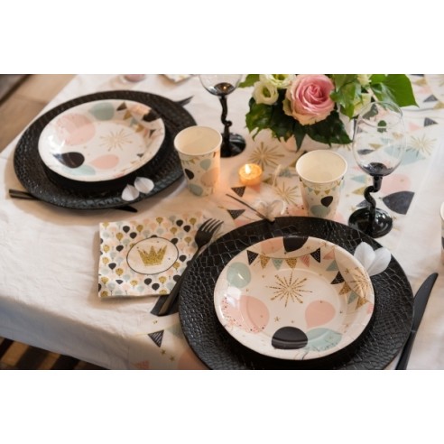 Assiettes Ballons et paillettes x10