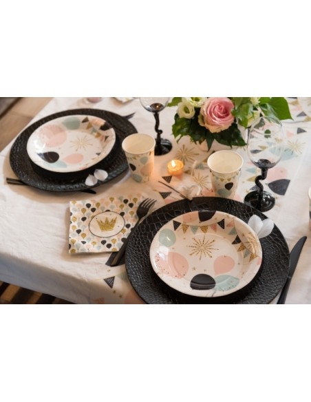 Assiettes Ballons et paillettes x10