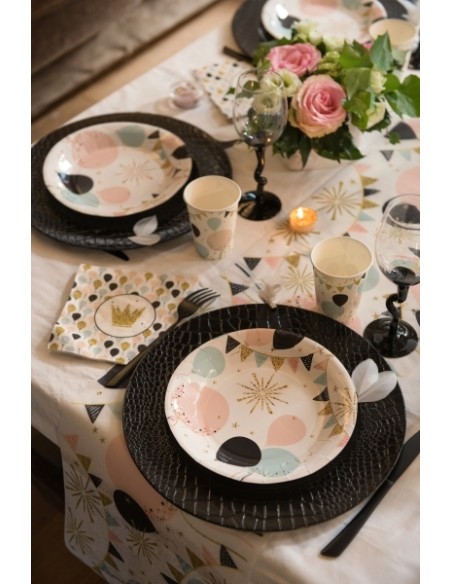 Assiettes Ballons et paillettes x10