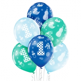 8 ballons anniversaire - Chiffre 9