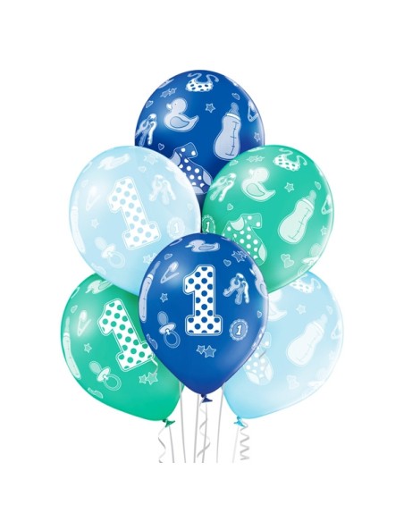 8 ballons anniversaire - Chiffre 9
