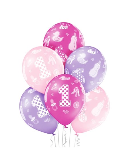 6 ballons 1er anniversaire garçon