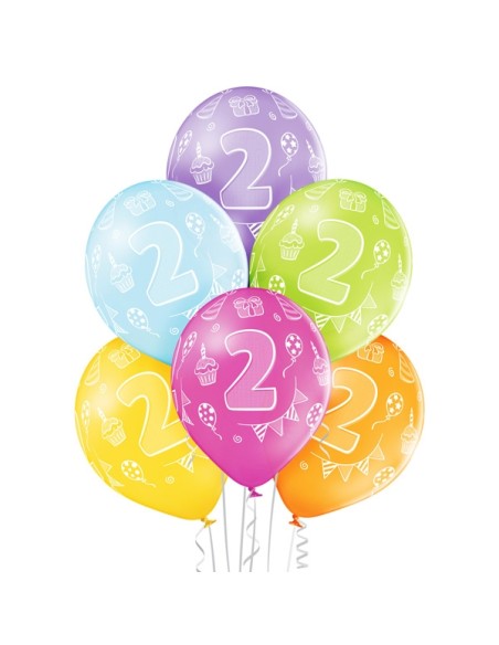 6 ballons 1er anniversaire fille