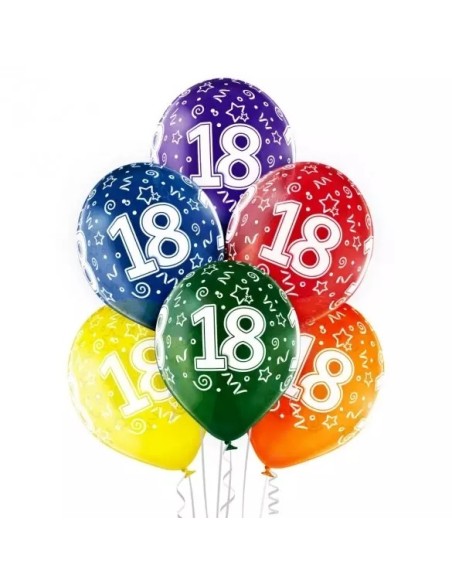 6 ballons joyeux anniversaire