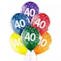 6 ballons 40ème anniversaire
