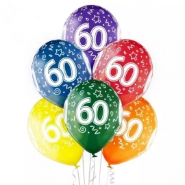 6 ballons 60ème anniversaire