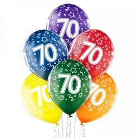 6 ballons 70ème anniversaire