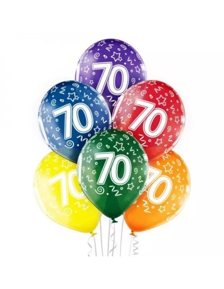 6 ballons 60ème anniversaire