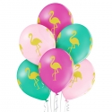 6 ballons Flamants roses