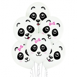 6 ballons pandas