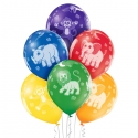 6 ballons Animaux du zoo
