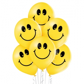 6 ballons Smiley
