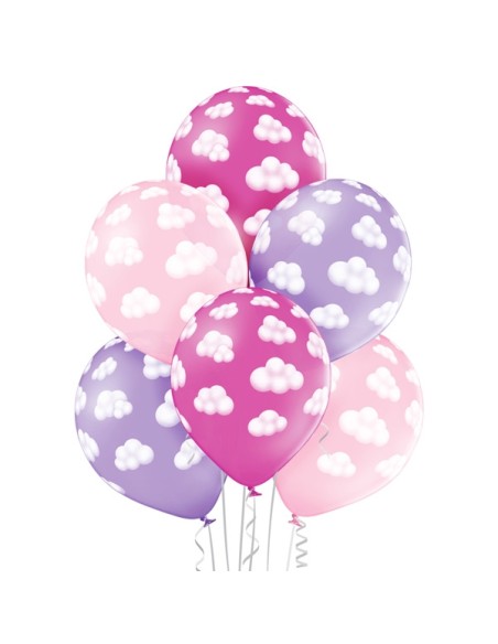 6 ballons boy nuages