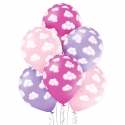 6 ballons girl nuages
