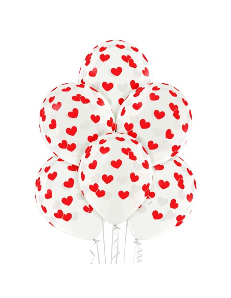 6 ballons coeurs