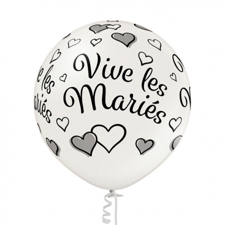 6 ballons vive les mariés