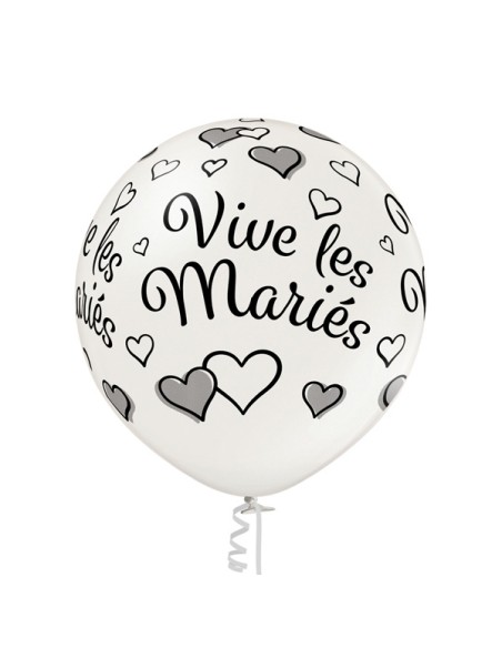 6 ballons vive les mariés